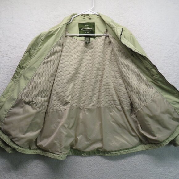Eddie Bauer Jacket Mens Size Extra Large Green Lightweight Zip Front Mesh Lining - Picture 3 of 12